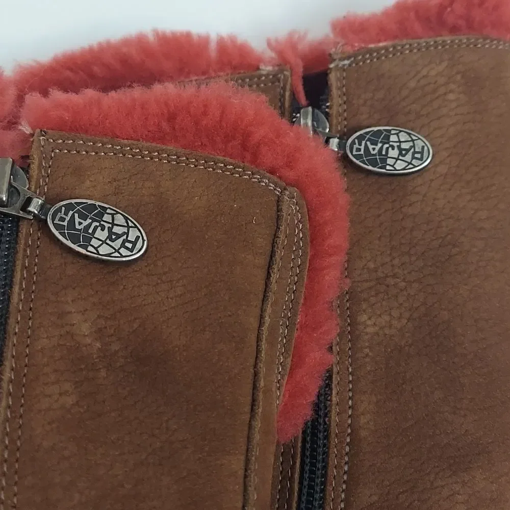 Pajar Suede Pink Shearling Snow Gripping Winter Boots Sz 7